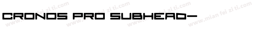 Cronos Pro Subhead字体转换